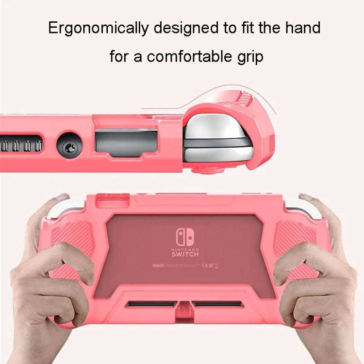 For Nintendo Switch Lite Full Cover Protective Shell TPU Console Case, Pink, Black, Gray