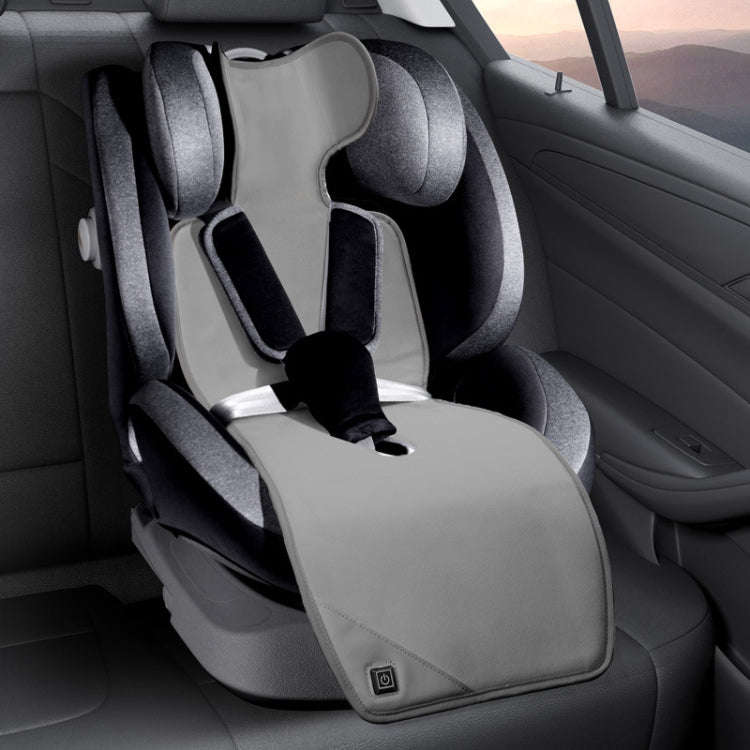 Car USB Heated Seat Cushion Winter Plush Child Seat Pad, 90x32cm