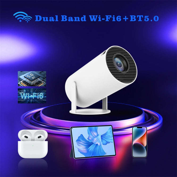 HY300 Smart Projector Android 11.0 System 120 Lumen Portable Projector, US Plug, UK Plug, AU Plug...