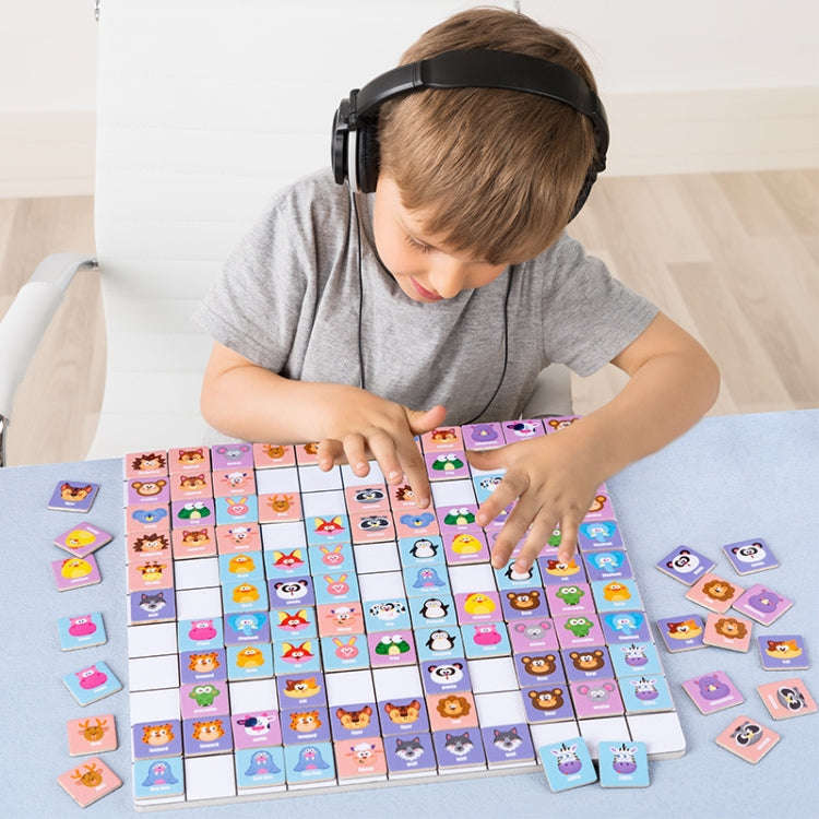 Children Wooden Fun Magnetic Puzzle Parent-child Interactive Desktop Game