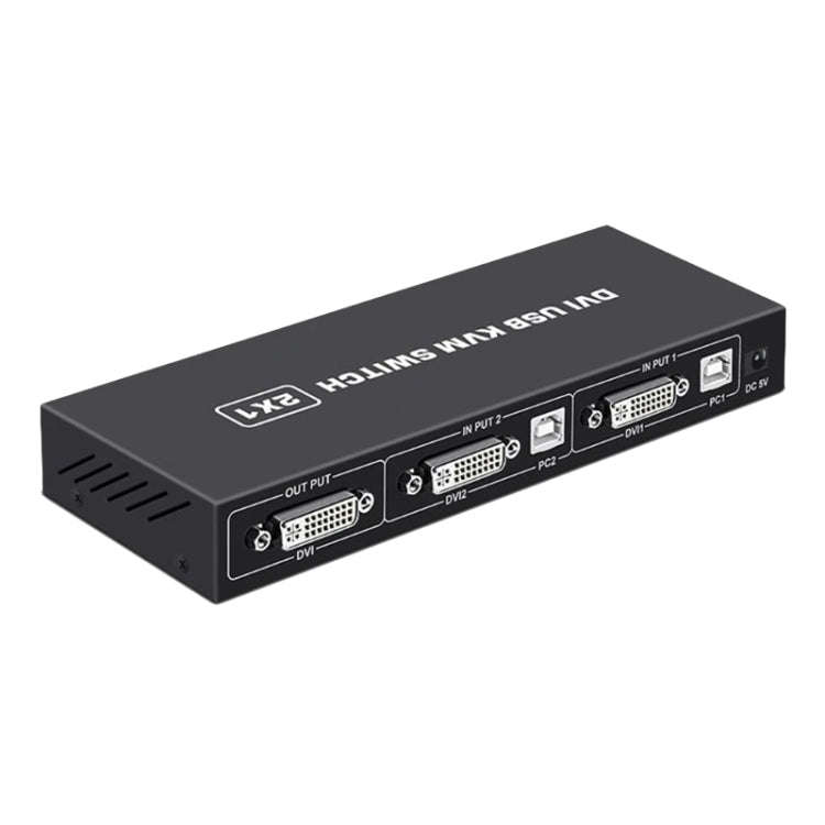 4K DVI USB KVM Switch DVI 2 In 1 Out Adapter Two Computer Shared Switcher Hub, SW88