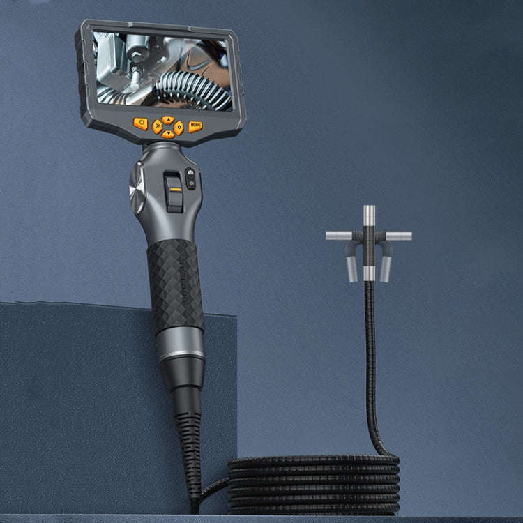 TESLONG TD500 8.5mm Lens HD 5 Inch Large Screen 360 Degree Dual Steering Borescope Industrial Com...