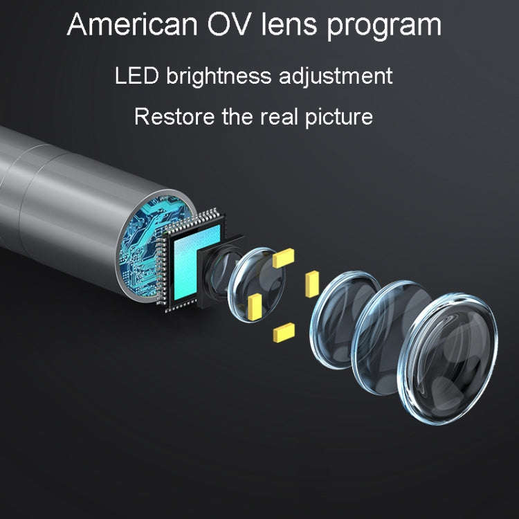 TESLONG TD500 8.5mm Lens HD 5 Inch Large Screen 360 Degree Dual Steering Borescope Industrial Com...
