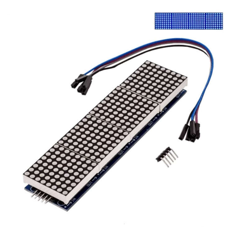 MAX7219 Point Battage Module LH Control Single-Chip Module 4 In 1 Display With 5P Cable, Red Ligh...
