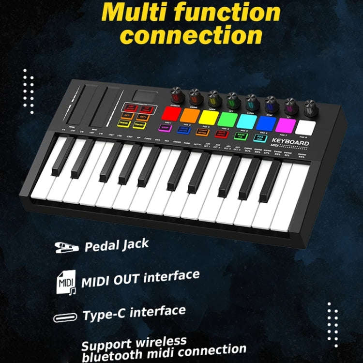 MD02 25 Key USB Keyboard And Drum Pad MIDI Controller Keyboard Piano, MD02