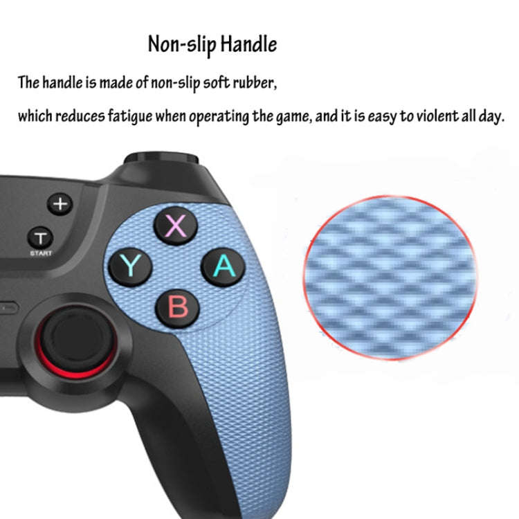 For Switch Pro / PC / Android Wireless Bluetooth Game Controller With Wake-Up Vibration, Blue, El...