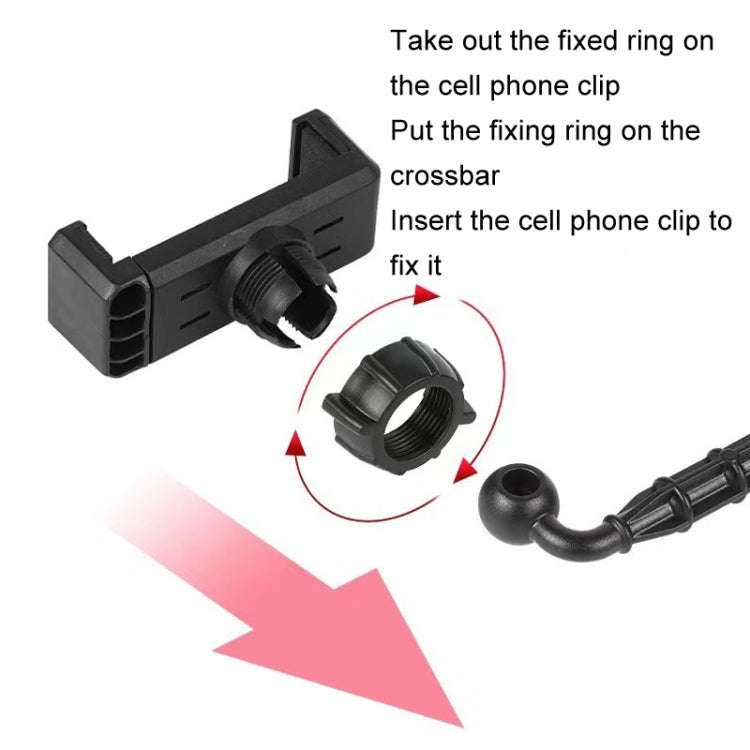 Round Plate Desktop Cell Phone Live Streaming Holder 6 inch Fill Light Selfie Portable Holder, Do...