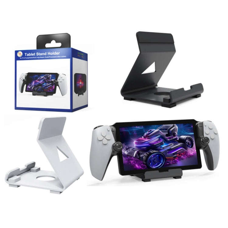 JYS Game Console Desktop Stand For PS Portal / Steam Deck / ROG Ally / Switch / Mobile Phones, Bl...