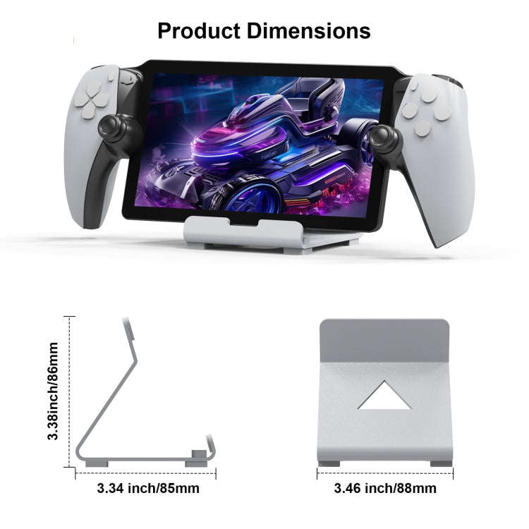 JYS Game Console Desktop Stand For PS Portal / Steam Deck / ROG Ally / Switch / Mobile Phones, Bl...