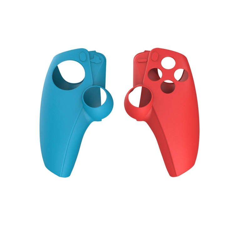 For PS5 PlayStation Portal Game Console DOBE Split Silicone Protective Case, White, Red and Blue