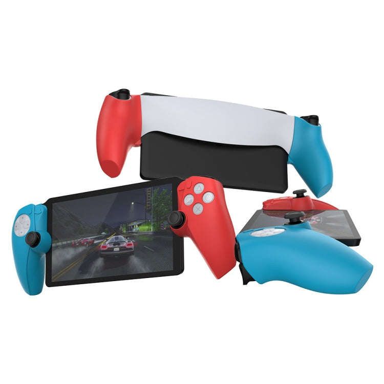 For PS5 PlayStation Portal Game Console DOBE Split Silicone Protective Case, White, Red and Blue