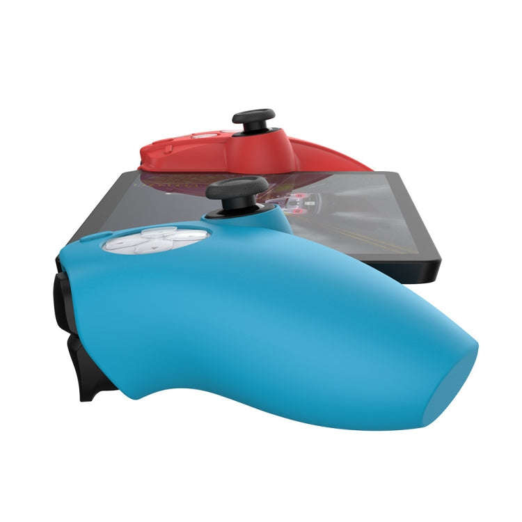 For PS5 PlayStation Portal Game Console DOBE Split Silicone Protective Case, White, Red and Blue