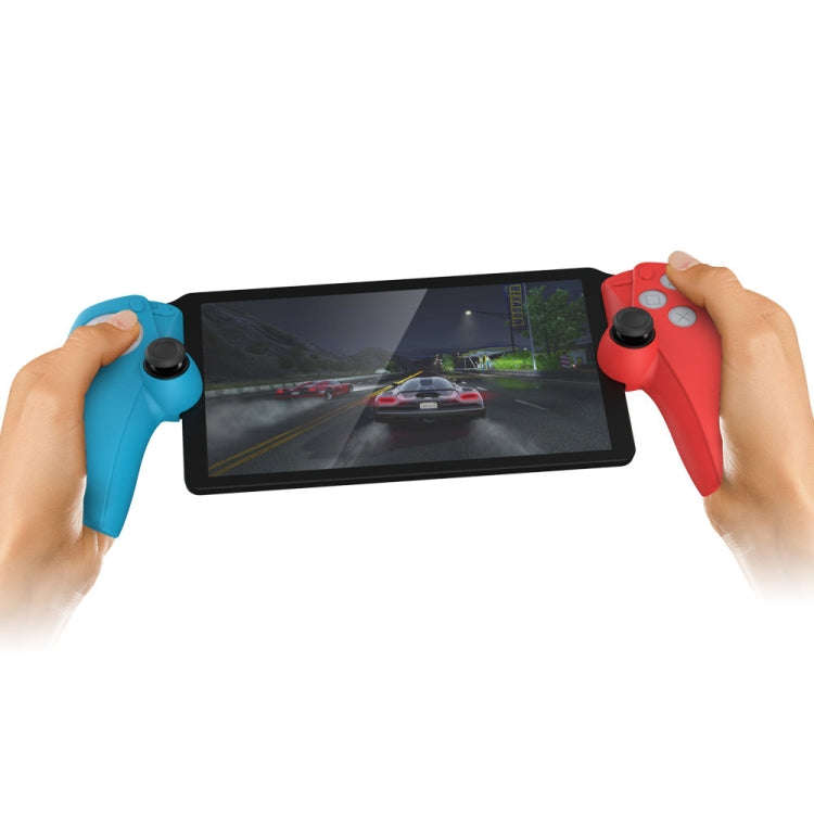 For PS5 PlayStation Portal Game Console DOBE Split Silicone Protective Case, White, Red and Blue