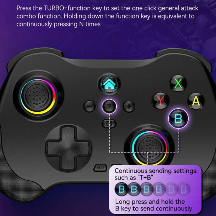 Z01 Wireless Gaming Vortex Dual Hall Body Grip For Switch / PS3 / PS4 / Adroid / IOS, White, blac...