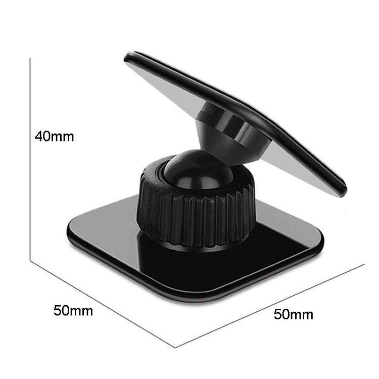 Multifunctional Sticky Car Navigation Holder Automobile Cell Phone Support Bracket, Square Black