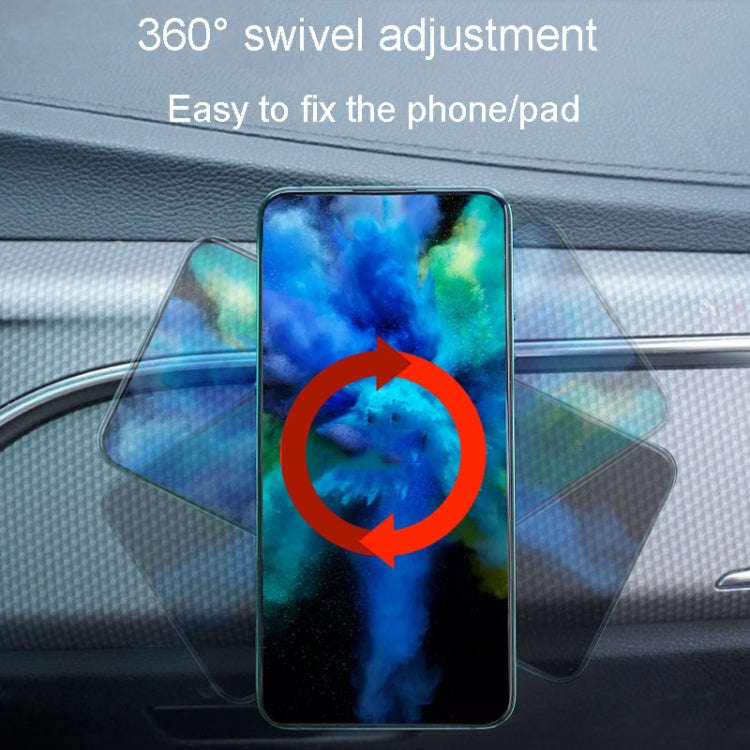 Multifunctional Sticky Car Navigation Holder Automobile Cell Phone Support Bracket, Square Black