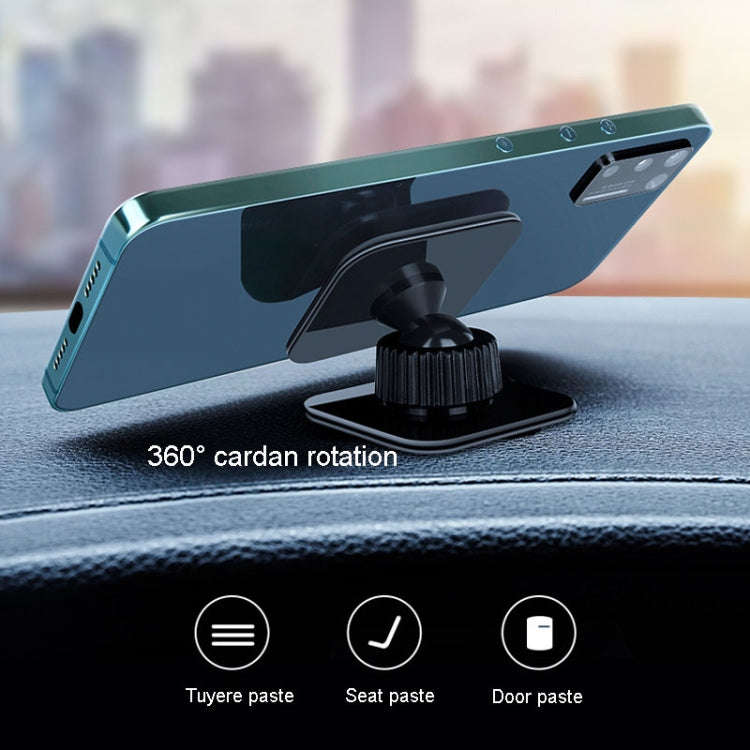 Multifunctional Sticky Car Navigation Holder Automobile Cell Phone Support Bracket, Square Black