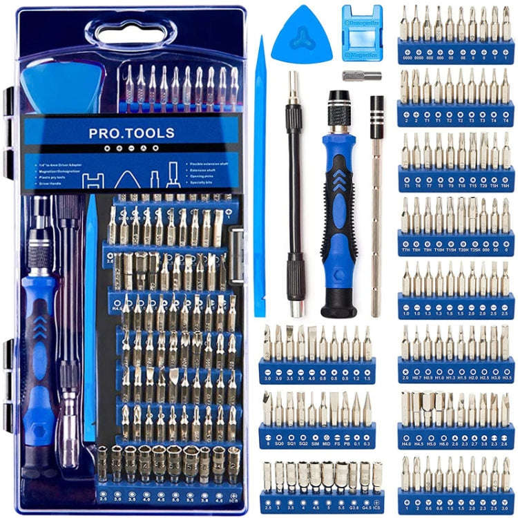 Multipurpose Manual Screwdriver Set Household Cell Phone Computer Repair Tools, 124 In 1