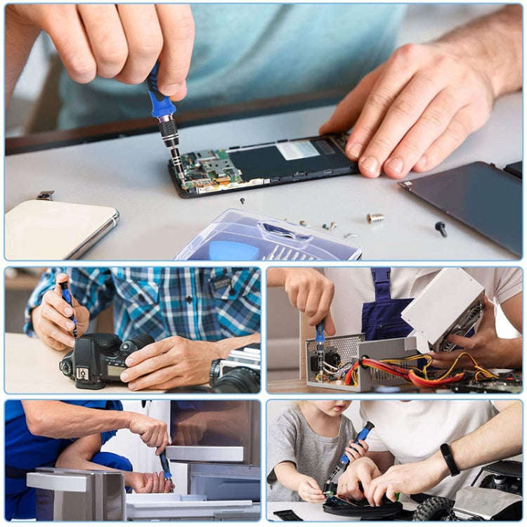 Multipurpose Manual Screwdriver Set Household Cell Phone Computer Repair Tools, 124 In 1