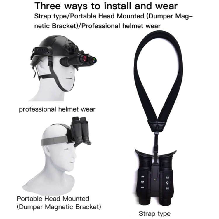 Adjustable Pupil Distance Headset Night Vision Device 3D HD Digital Binoculars Outdoor Infrared N...