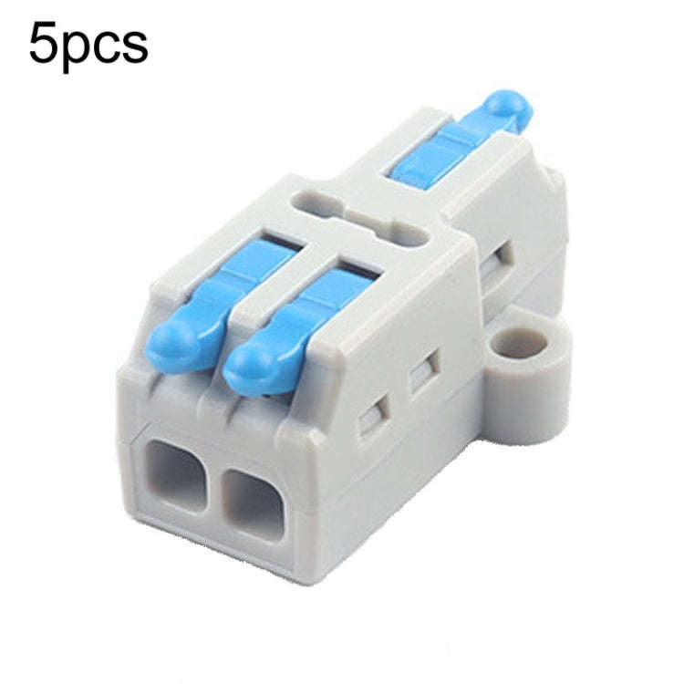 5pcs Push Type Mini Wire Connection Splitter Quick Connect Terminal Block, D1-2, D1-2T, D1-3, D1-...