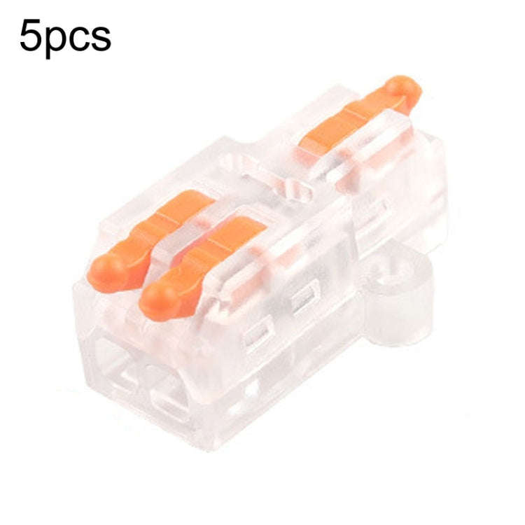 5pcs Push Type Mini Wire Connection Splitter Quick Connect Terminal Block, D1-2, D1-2T, D1-3, D1-...