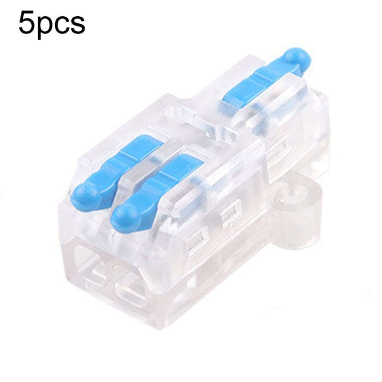 5pcs Push Type Mini Wire Connection Splitter Quick Connect Terminal Block, D1-2, D1-2T, D1-3, D1-...