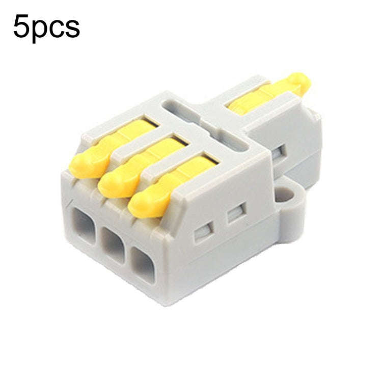 5pcs Push Type Mini Wire Connection Splitter Quick Connect Terminal Block, D1-2, D1-2T, D1-3, D1-...