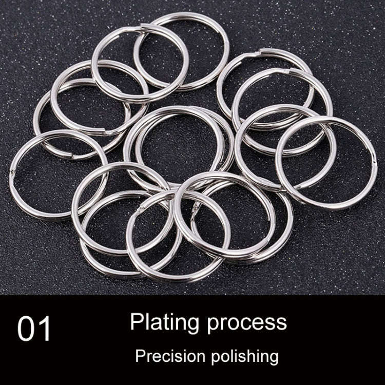 10pcs 1.5 X 25mm Key Holder Ring Metal Key Chain Charm Ring