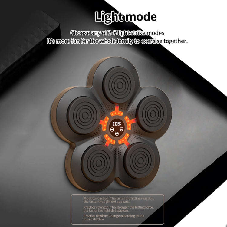 LED Light Smart Bluetooth Music Boxing Machine Home Punch-free Wall-mounted Electronic Boxer, wit...