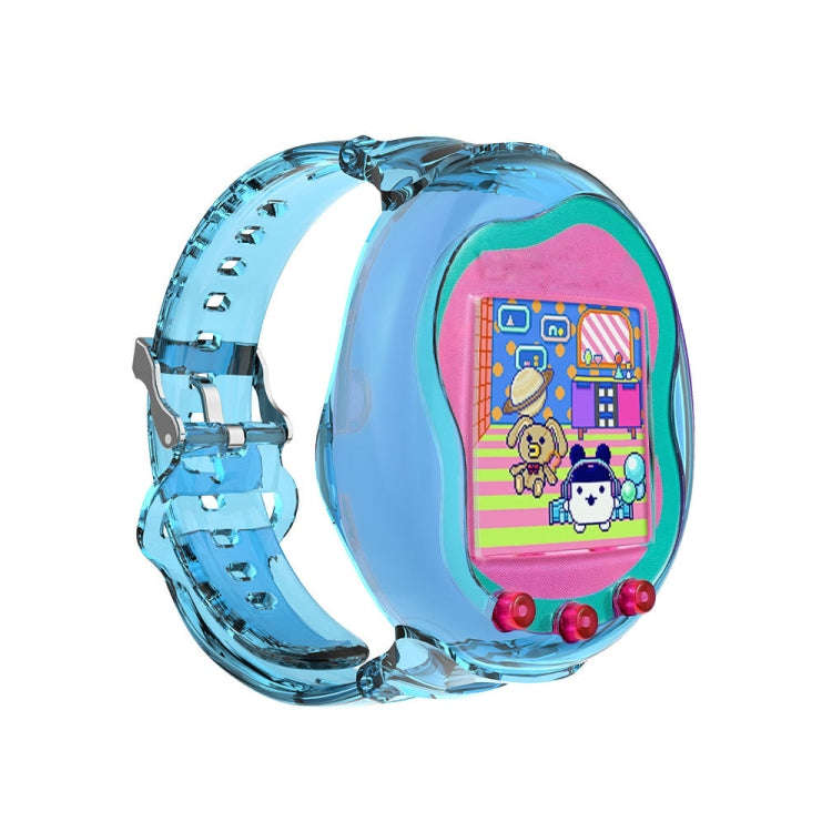 For Tamagotchi UNI (2023) Pet Game Machine Silicone Integrated Watch Strap Protective Case, Trans...