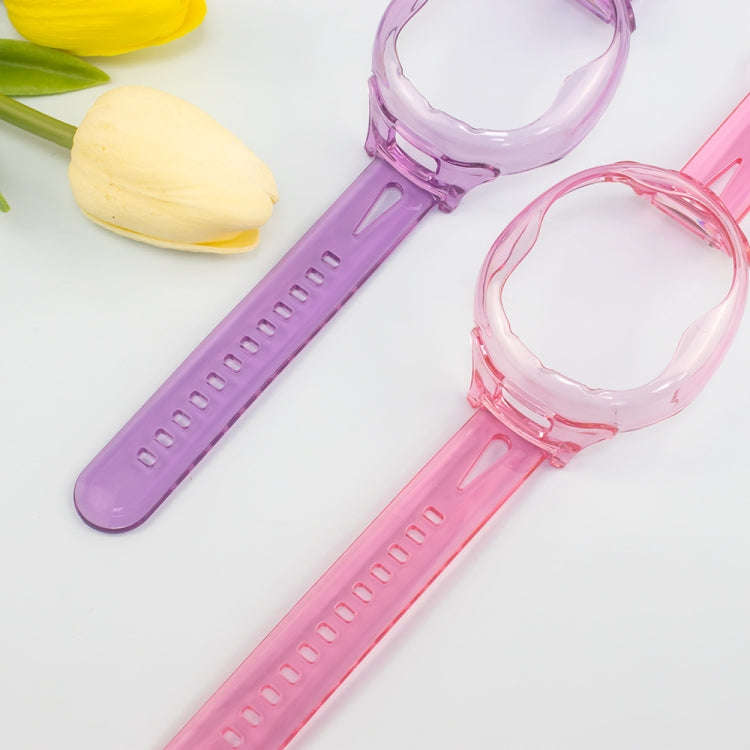 For Tamagotchi UNI (2023) Pet Game Machine Silicone Integrated Watch Strap Protective Case, Trans...