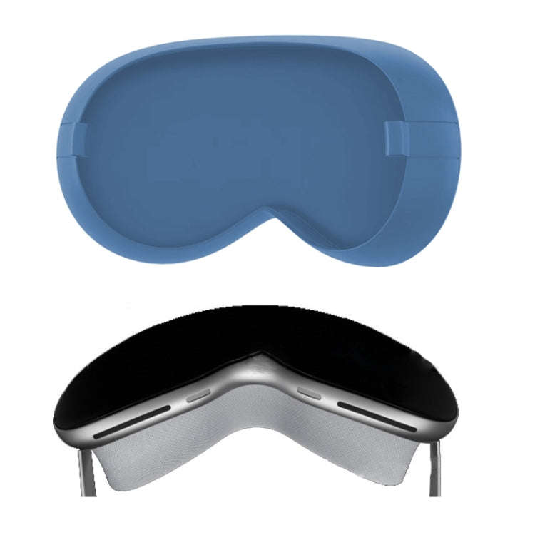 For Apple Vision Pro Silicone Protective Case VR Headset Cover, Black, Blue