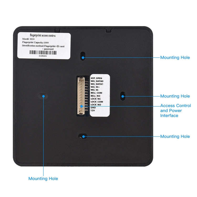 M10 Smart ID Card Recognition Fingerprint Access Control All-in-one Attendance Machine, English V...