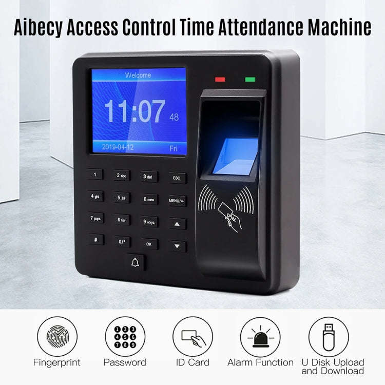 M10 Smart ID Card Recognition Fingerprint Access Control All-in-one Attendance Machine, English V...
