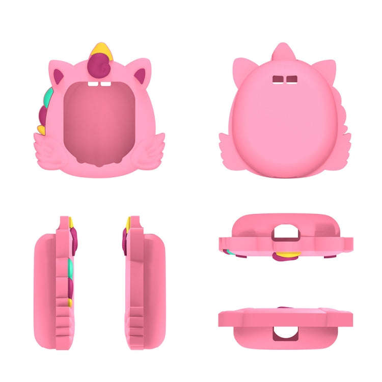 For Tamagotchi Uni (2023) Pet Game Console Silicone Protective Case, Pink Cartoon
