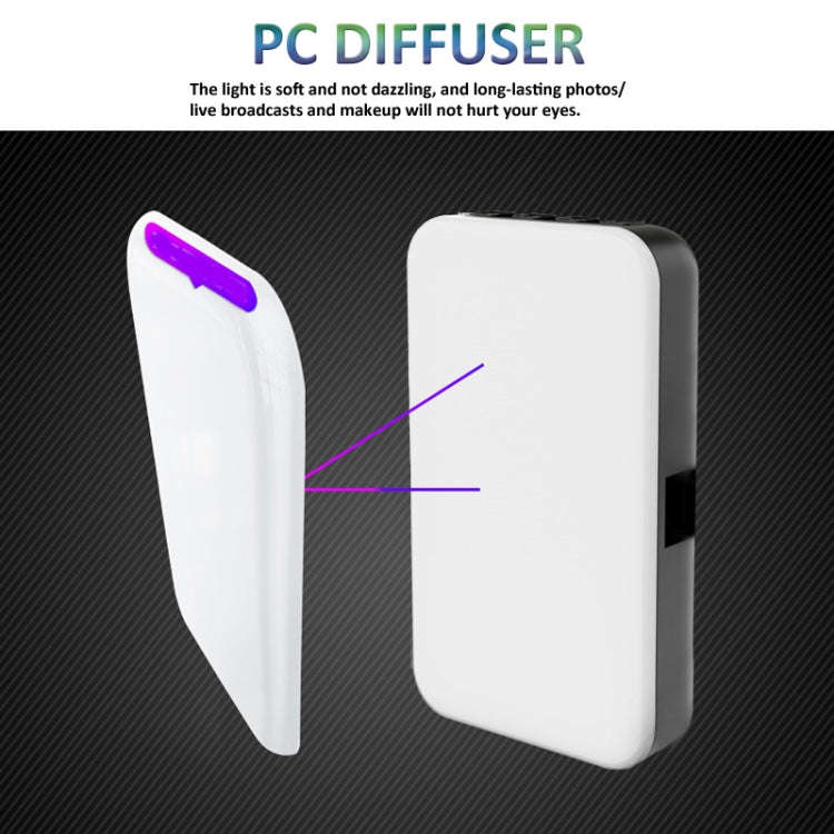 RGB Fill Light Photography Lamp With Hidden Folding Phone Clip & Cold Shoe Interface