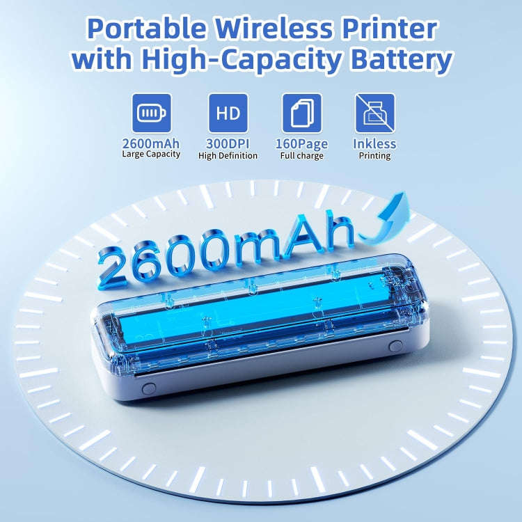 Phomemo M834 Wireless Bluetooth Thermal Printer Support Multi-Size Thermal Paper, M834