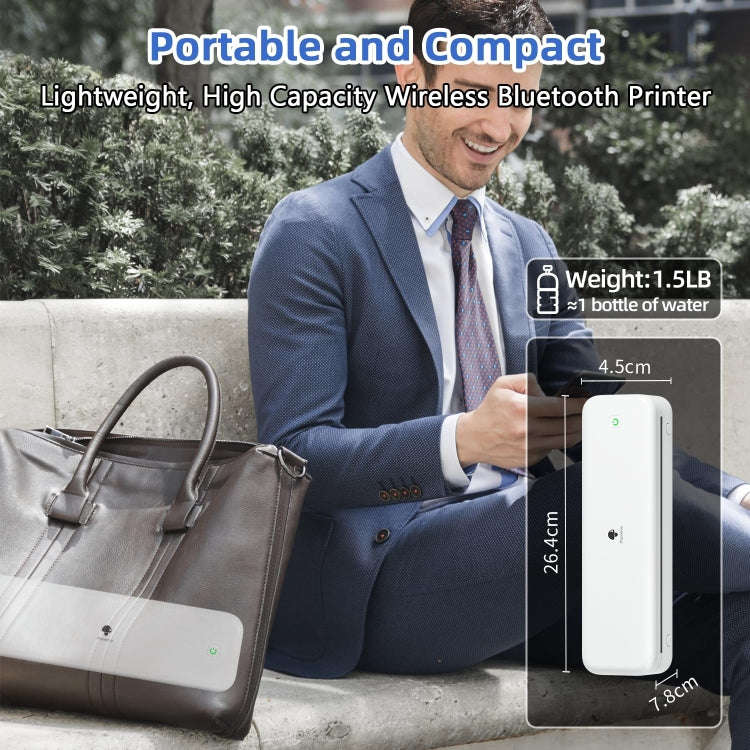 Phomemo M834 Wireless Bluetooth Thermal Printer Support Multi-Size Thermal Paper, M834