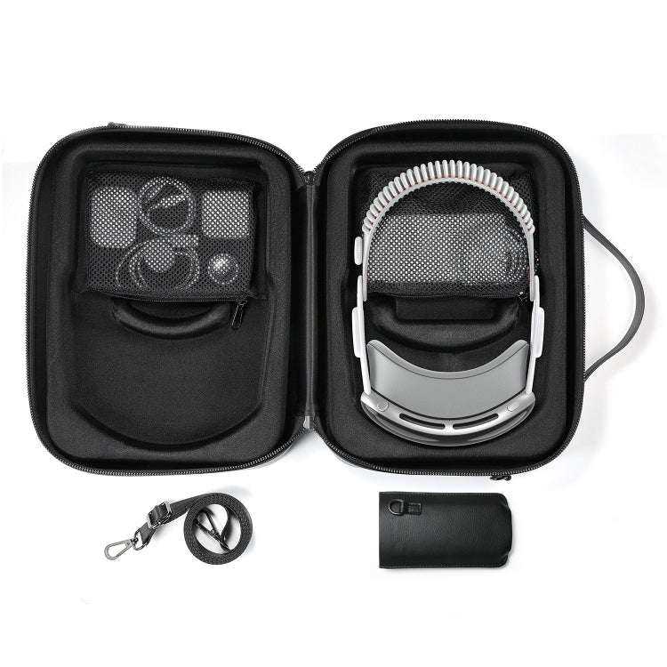 For Apple Vision Pro Headset Multifunctional Storage Bag Carrying Case, Black, Brown