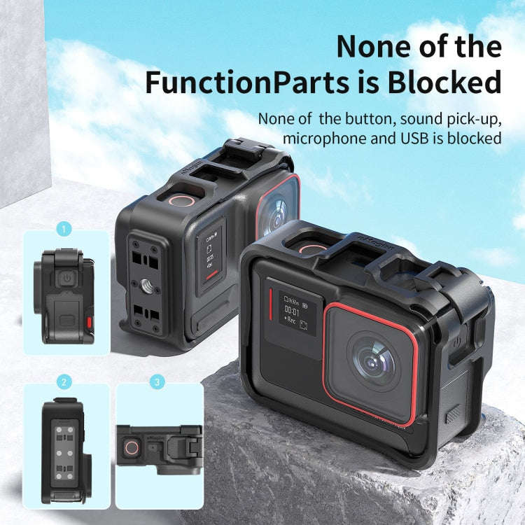 For Insta360 Ace / Ace Pro aMagisn Rabbit Cage Border Sports Camera Accessories, ABS