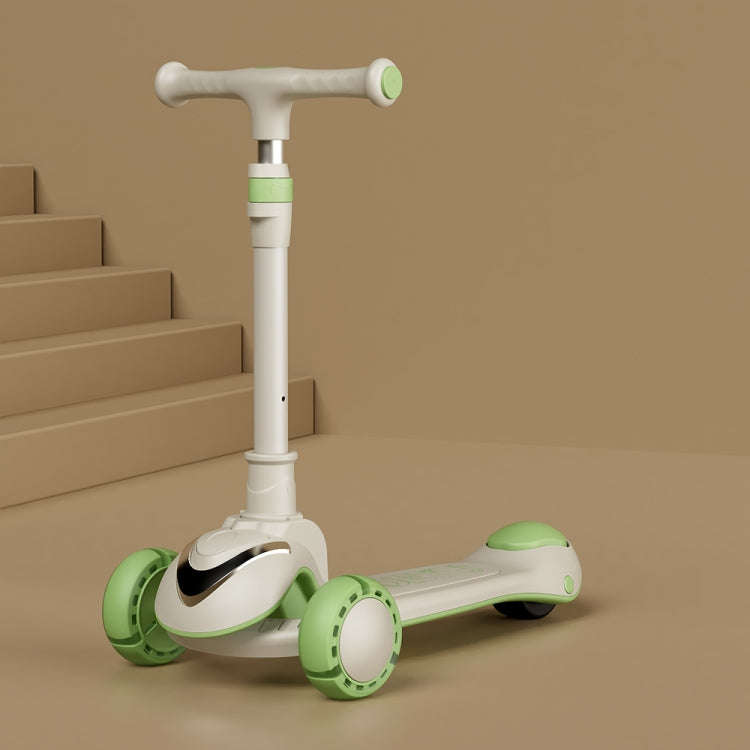 XOEYU K8 Multifunctional Adjustable Folding Children Scooter with Music and Lights, Single Coffee...