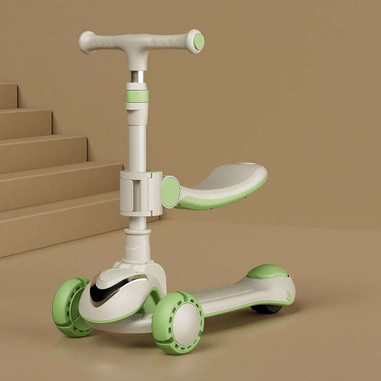 XOEYU K8 Multifunctional Adjustable Folding Children Scooter with Music and Lights, Single Coffee...