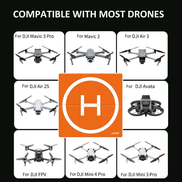 Drone Universal Landing Pad Double-sided Waterproof Foldable RC Aircraft Launch Mat, LKTOP 50cm, ...