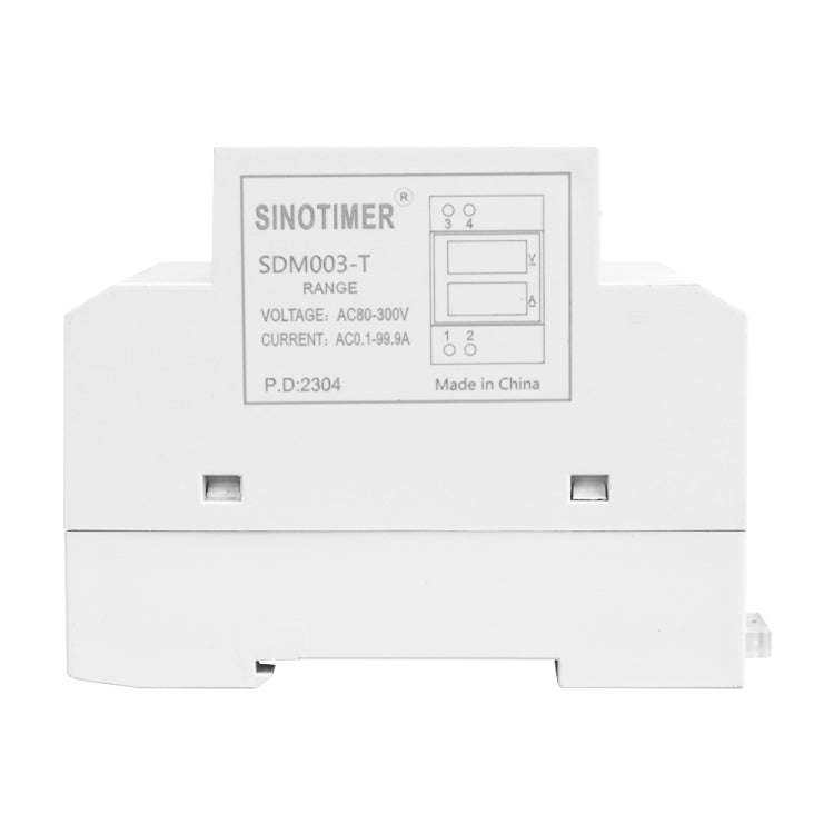 SINOTIMER SDM003-T 3 Digits DIN Rail Single-Phase AC Household Dual Display Voltage And Current M...
