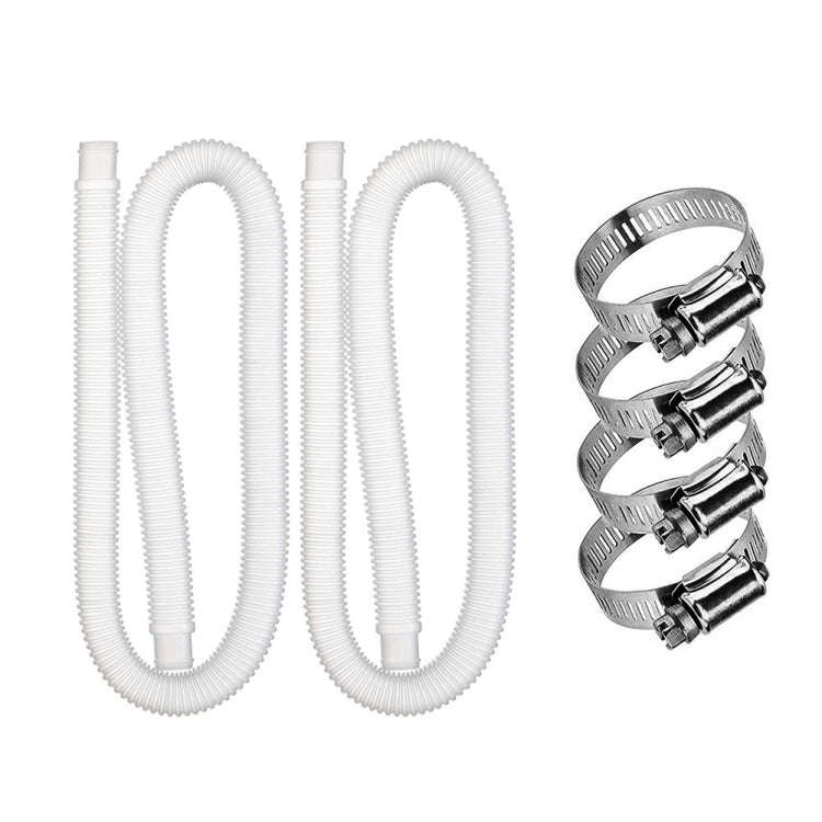 For Intex Swimming Pool Filter Pump Replacement, 1 Hose 2 Clamps, 2 Hoses 4 Clamps, 1 Hose 2 Clam...