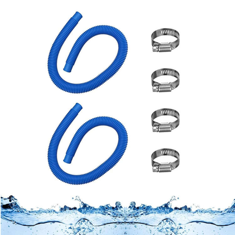 For Intex Swimming Pool Filter Pump Replacement, 1 Hose 2 Clamps, 2 Hoses 4 Clamps, 1 Hose 2 Clam...