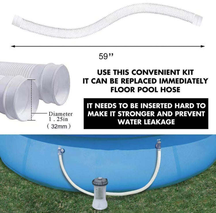 For Intex Swimming Pool Filter Pump Replacement, 1 Hose 2 Clamps, 2 Hoses 4 Clamps, 1 Hose 2 Clam...