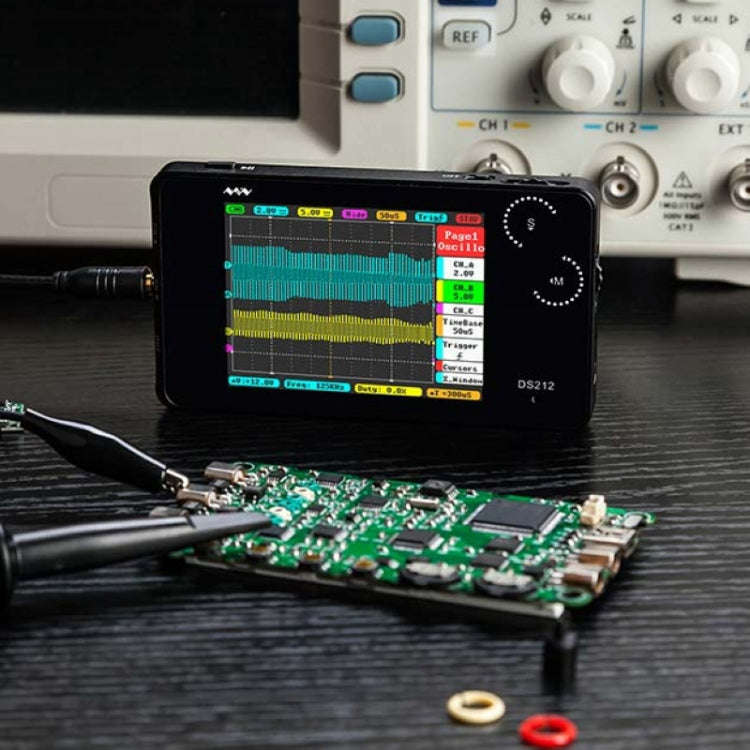 MINIWARE Dual Channel Mini Portable Handheld Digital Storage Oscilloscope, DS212