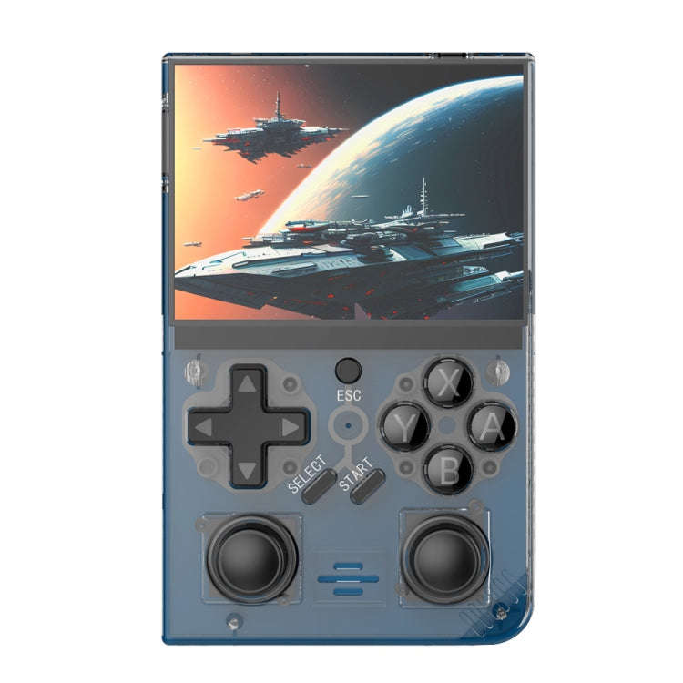 R35PLUS 3.5 Inch Handheld Game Console Built-in 64G 10,000+ Games, Transparent Black, Transparent...